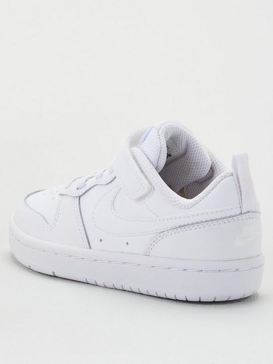 stillFront image of nike-court-borough-low-2-childrens-trainersnbsp--whitewhite