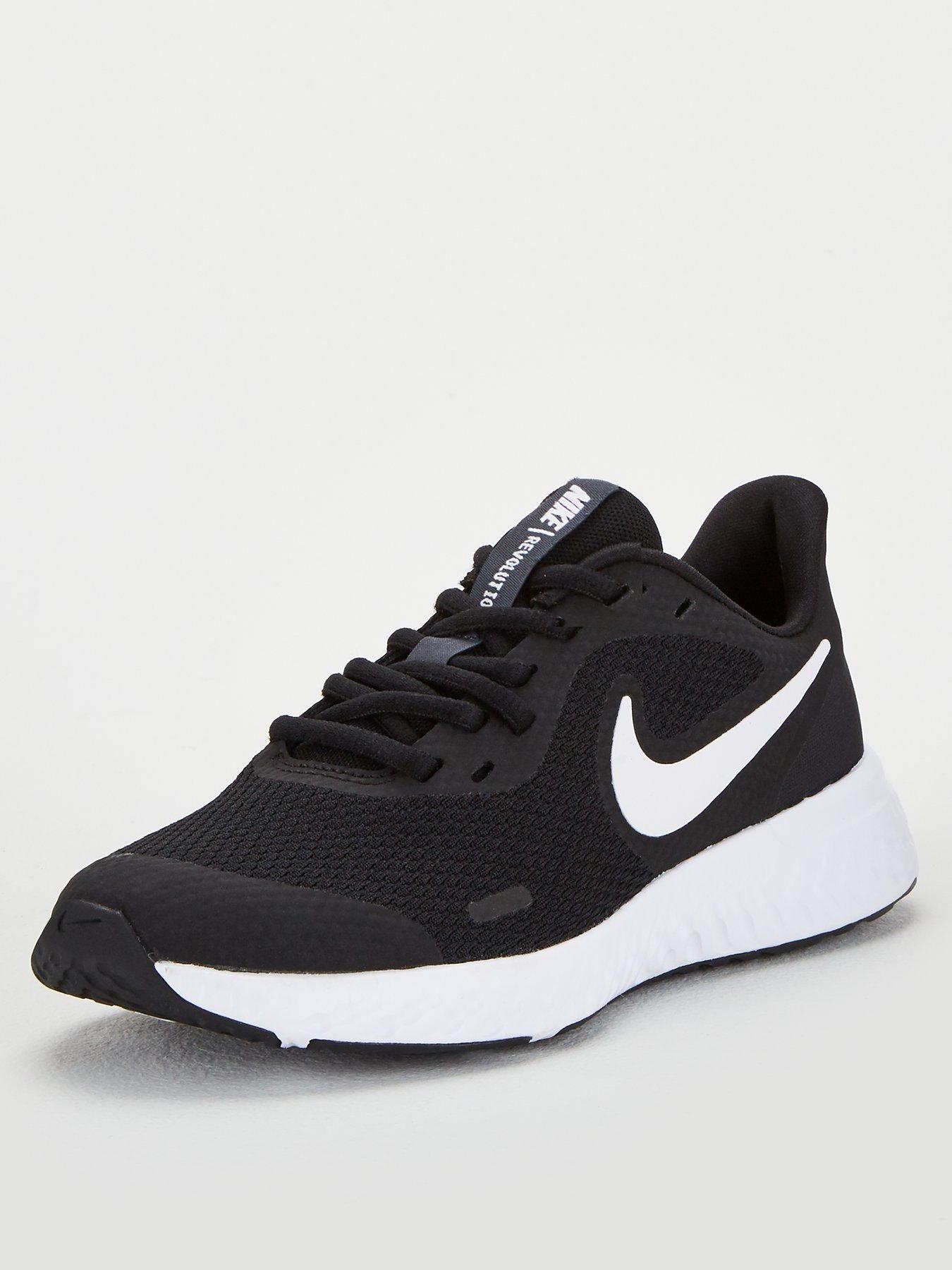 Nike Revolution 5 Junior Trainers - Black/White | littlewoods.com