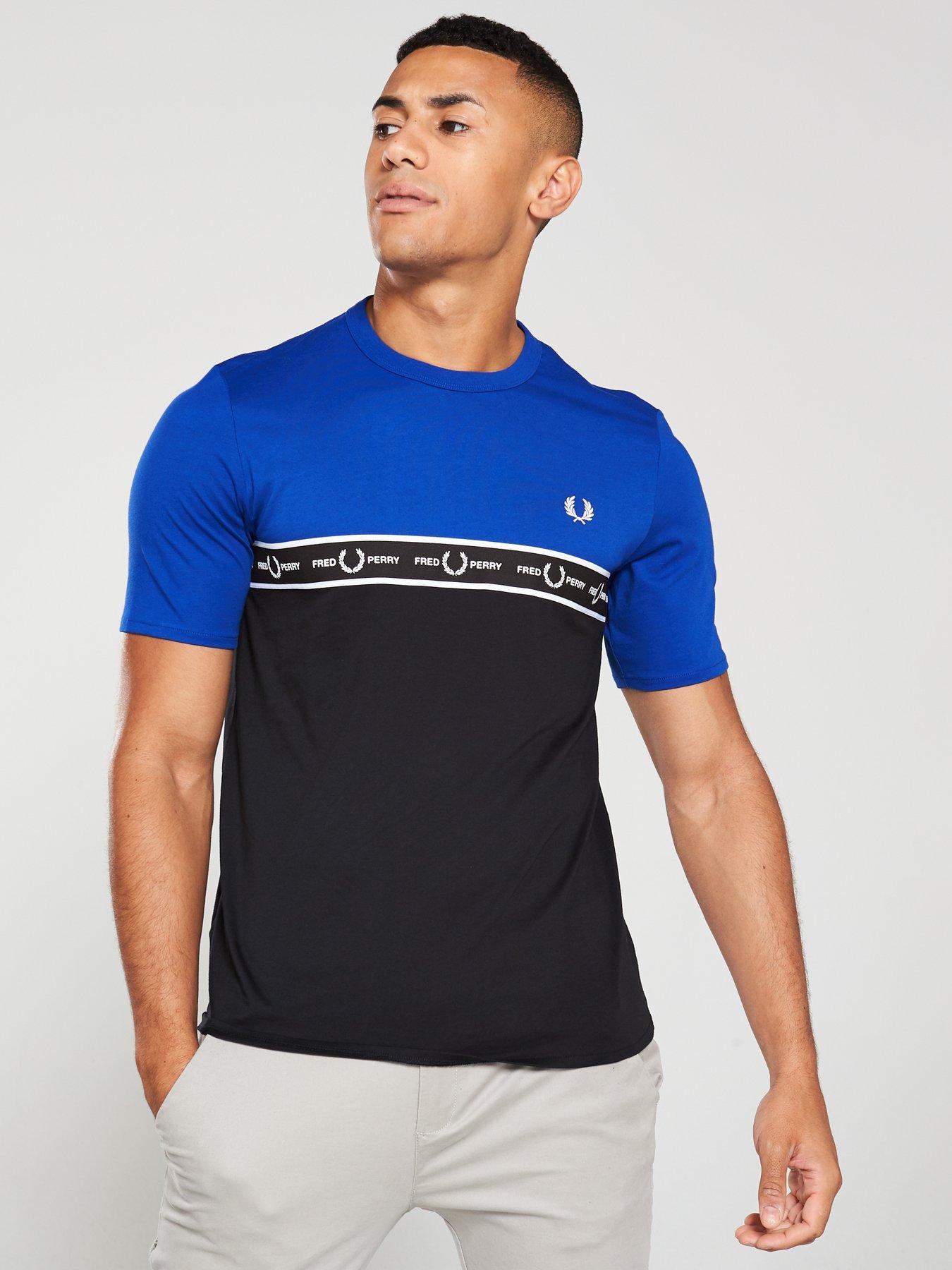 royal blue and black t shirt