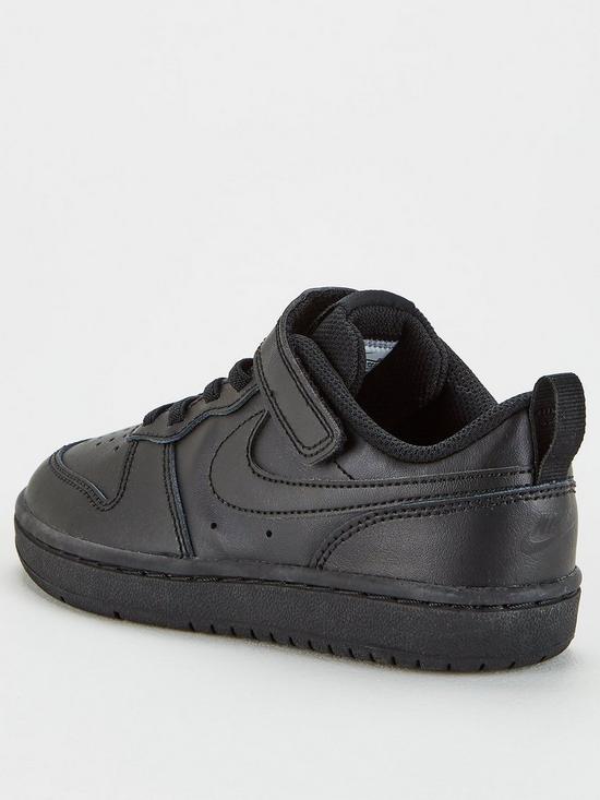 stillFront image of nike-court-borough-low-2-childrens-trainers-black