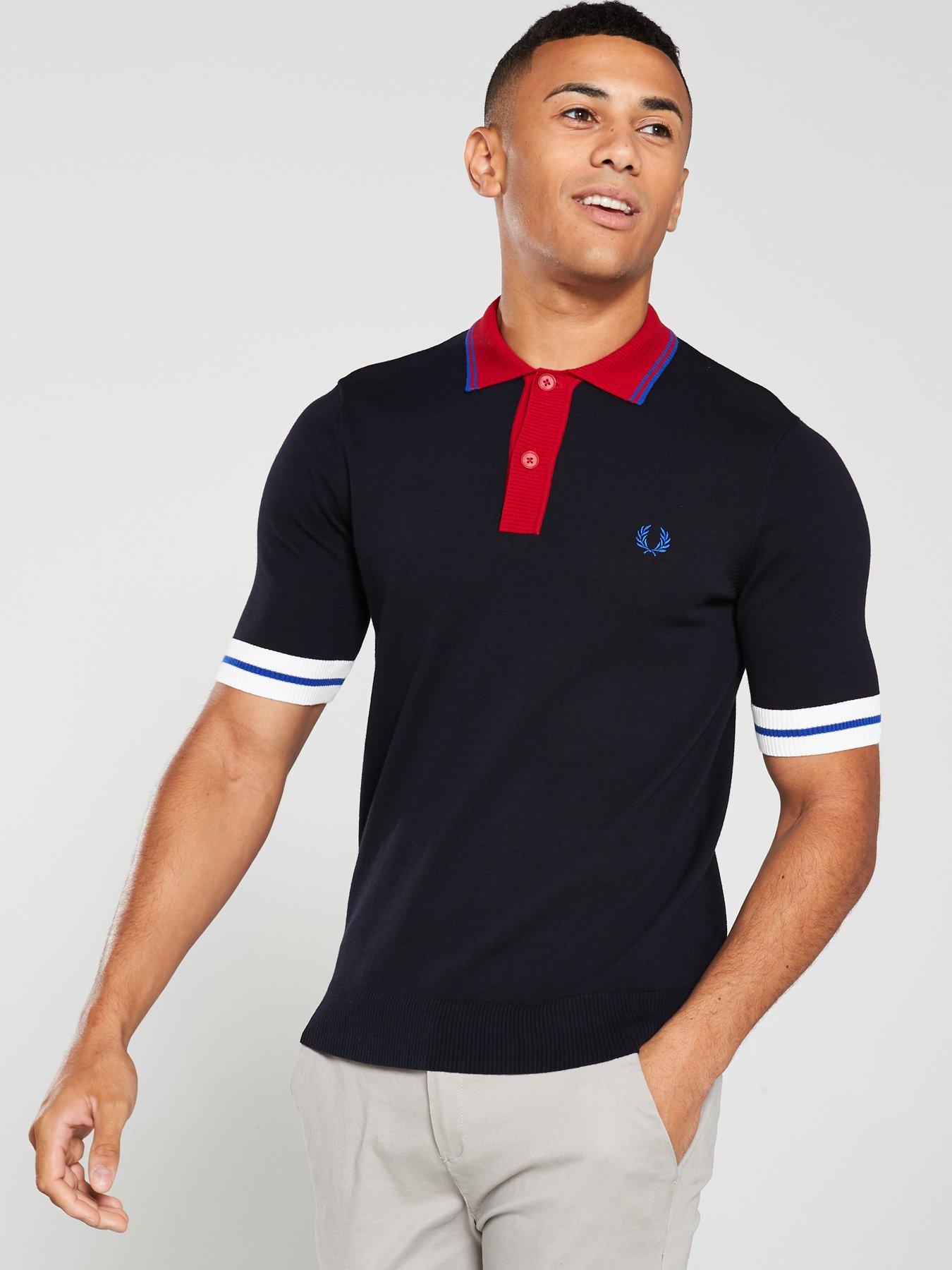 fred perry knitted polo shirt
