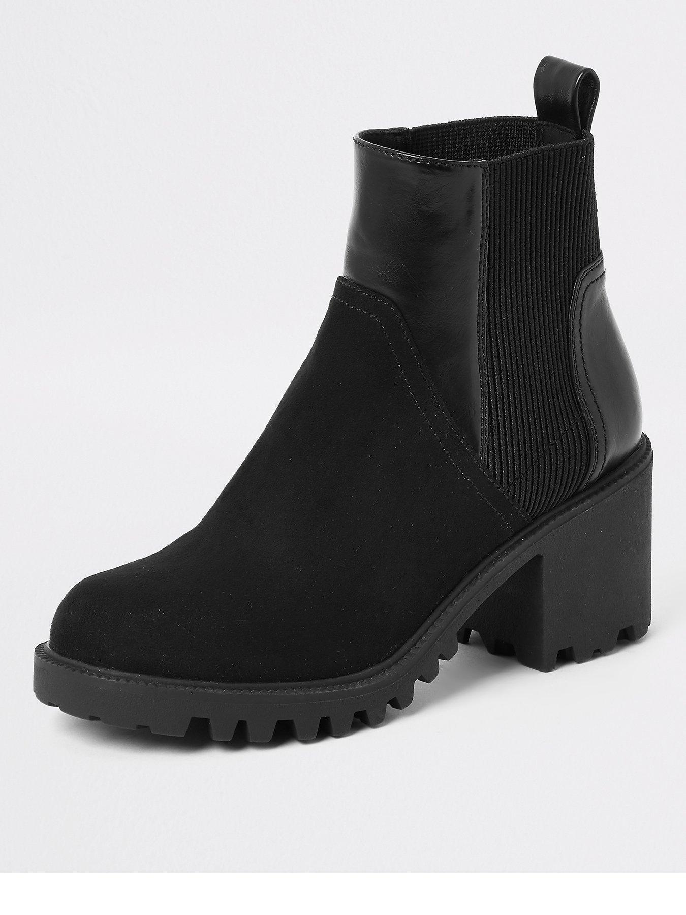 River Island Chunky Ankle Boots - Black 