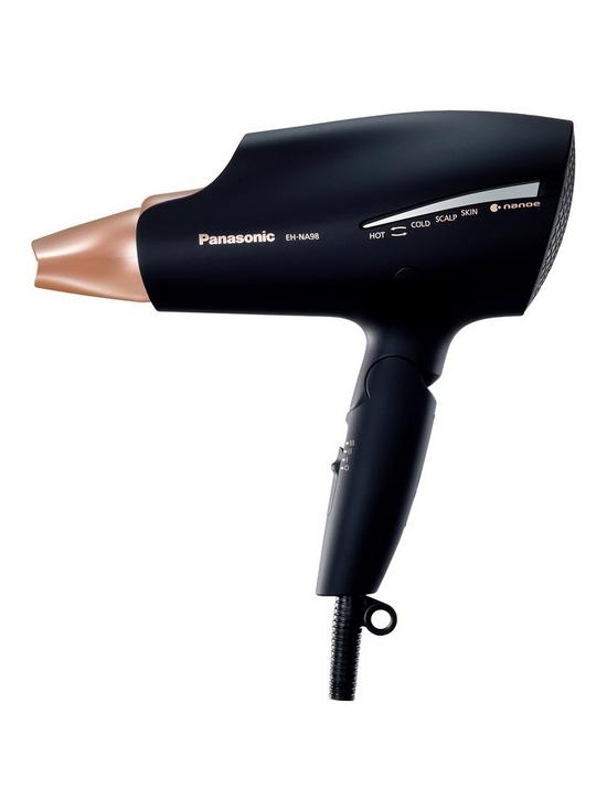 front image of panasonic-eh-na98-nanoetrade-amp-double-mineral-advanced-hair-dryer