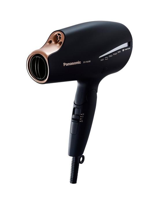stillFront image of panasonic-eh-na98-nanoetrade-amp-double-mineral-advanced-hair-dryer