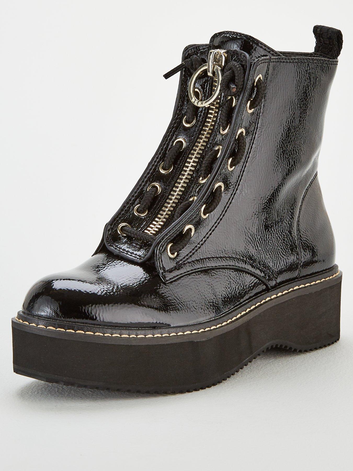dkny boots black