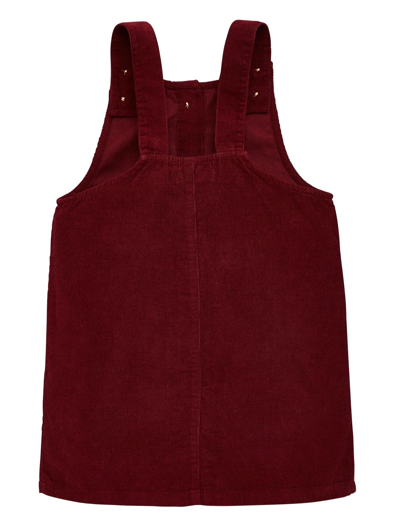 girls burgundy pinafore