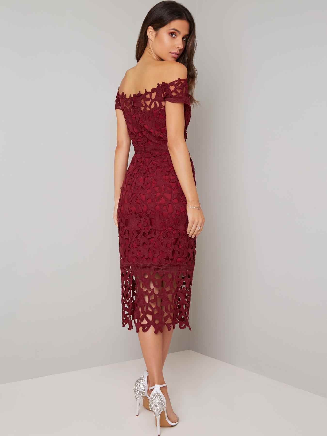 chi chi london burgundy dress