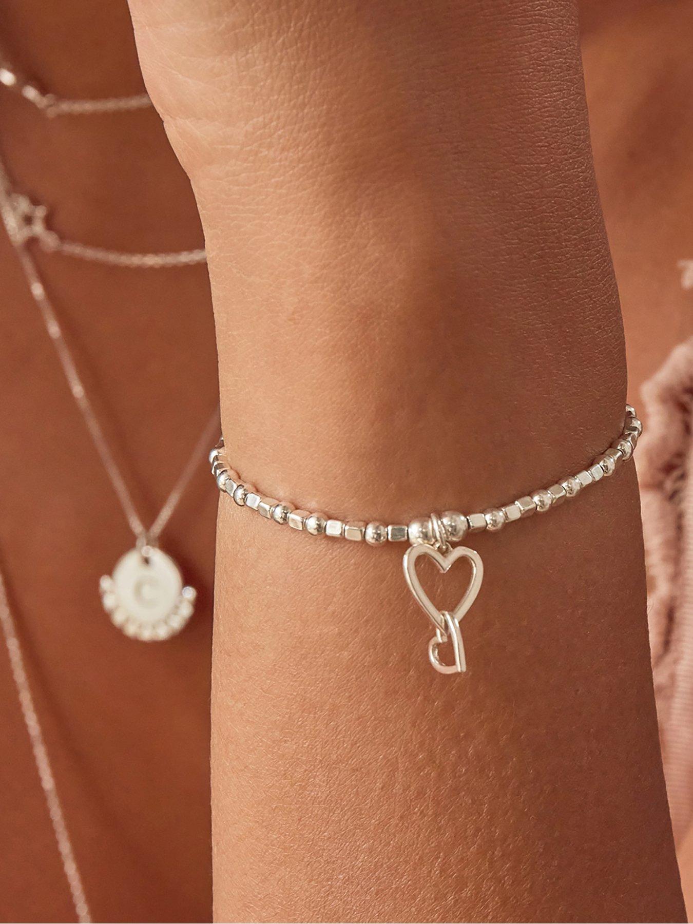 Image 2 of 3 of ChloBo Sterling Silver Interlocking Love Heart Bracelet