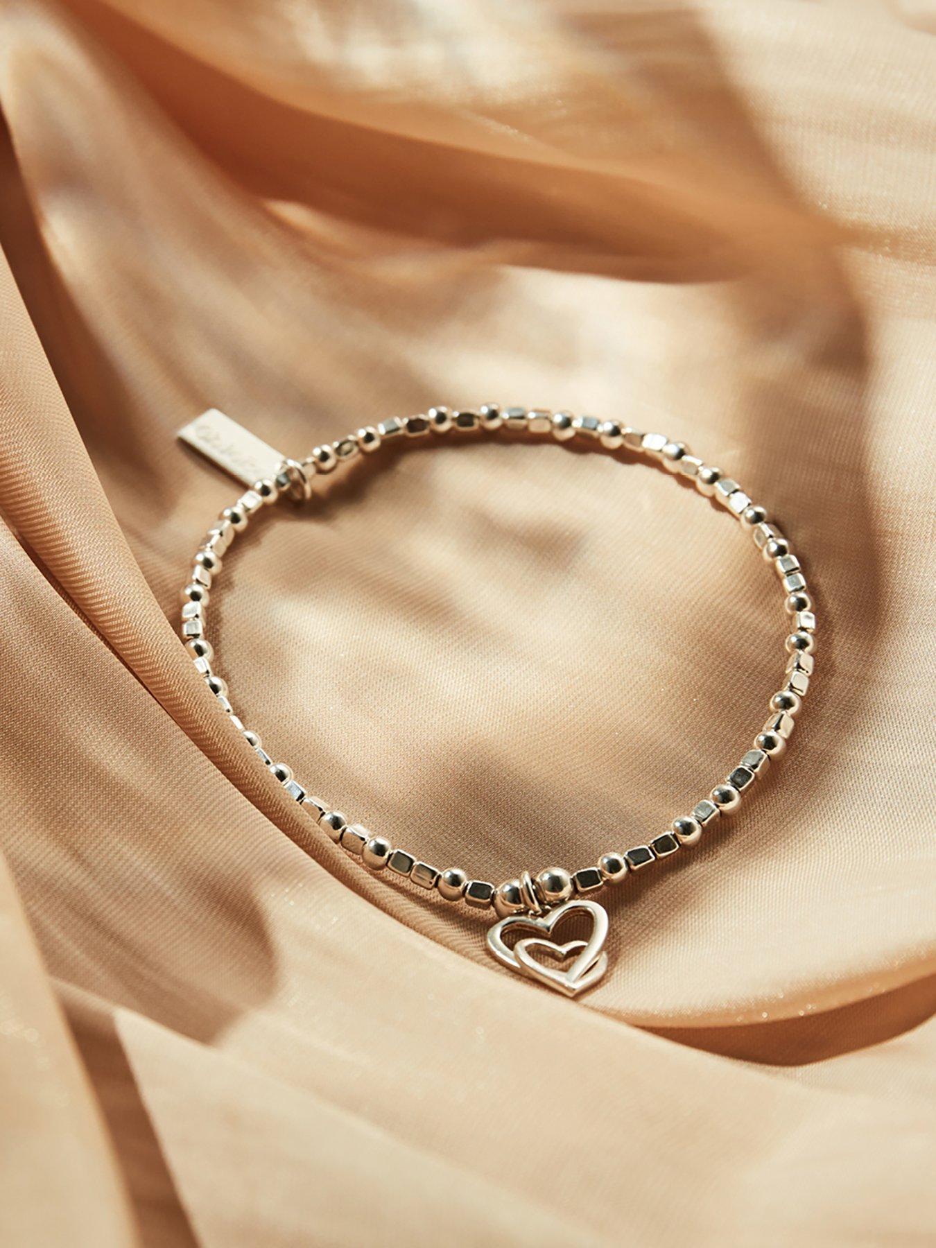Image 3 of 3 of ChloBo Sterling Silver Interlocking Love Heart Bracelet