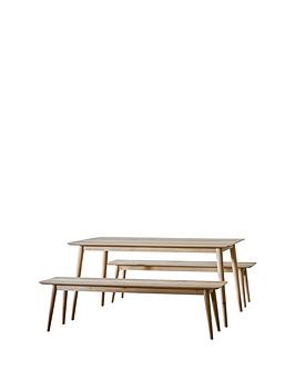 Hudson Living Hudson Living Milano 160 Cm Dining Table + 2 Benches Picture