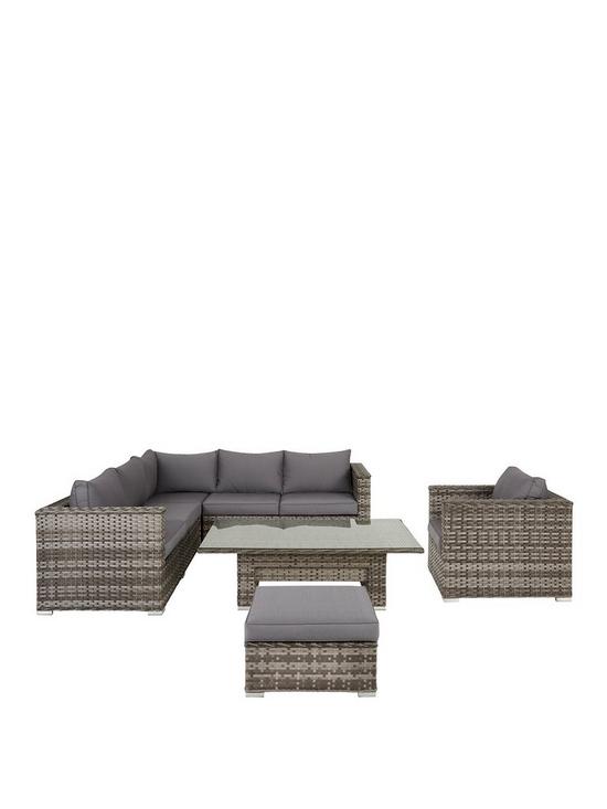 stillFront image of very-home-aruba-6-seater-corner-sofa-set-with-chair-footstool-and-adjustable-table-garden-furniture