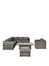  image of aruba-6-seater-corner-sofa-set-with-chair-footstool-and-adjustable-table-garden-furniture