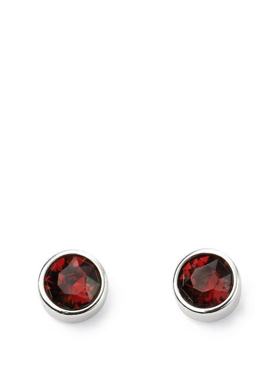 front image of the-love-silver-collection-sterling-silver-birthstone-stud-earrings