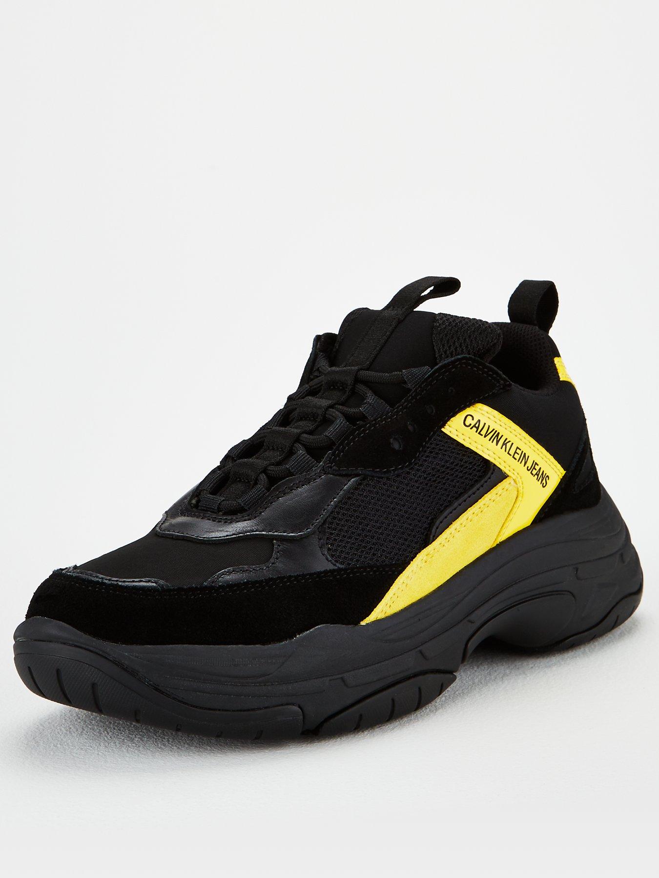 calvin klein leather chunky trainers