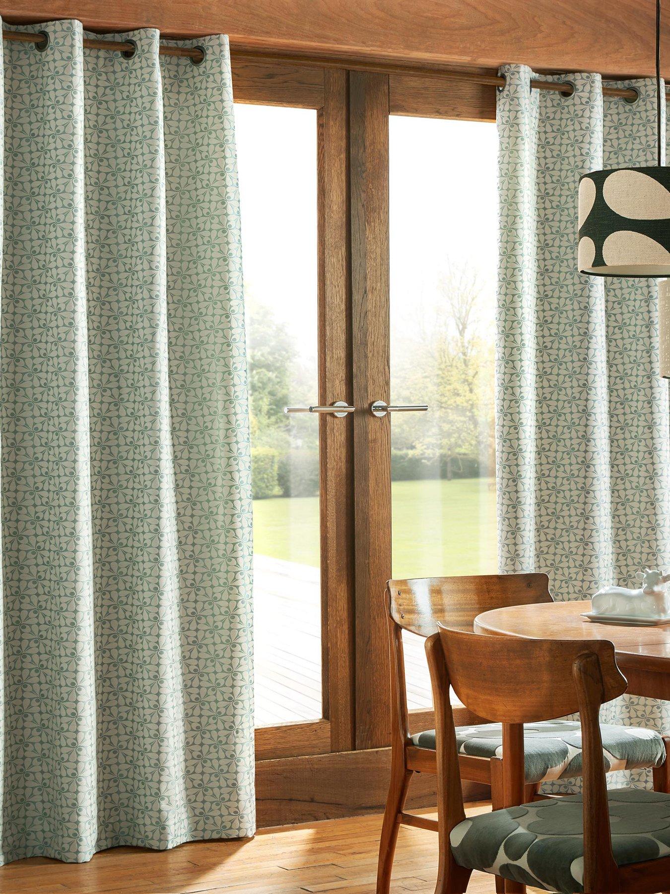 Orla Kiely House Woven Acorn Cup Eyelet Curtains Littlewoods Com