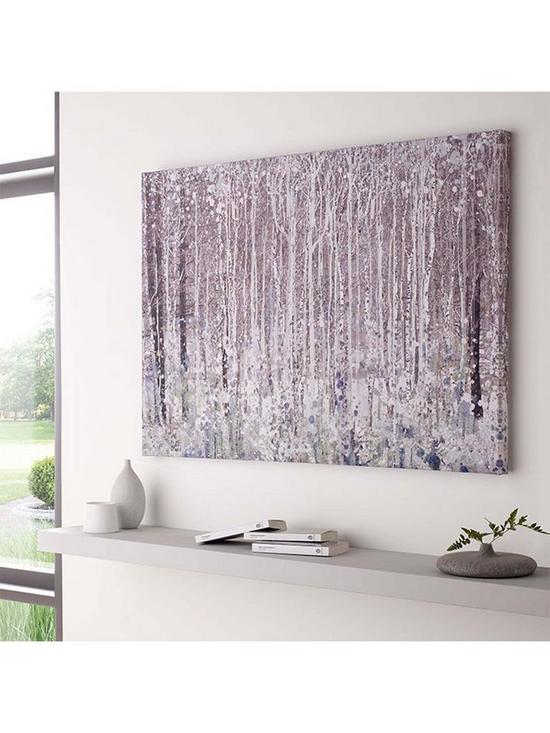 stillFront image of art-for-the-home-watercolour-woods-canvas-with-metallic