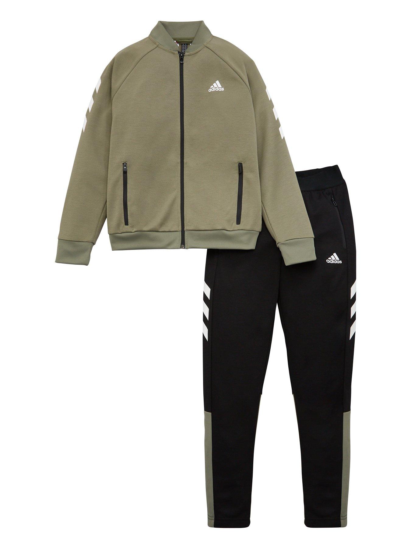 khaki adidas tracksuit kids