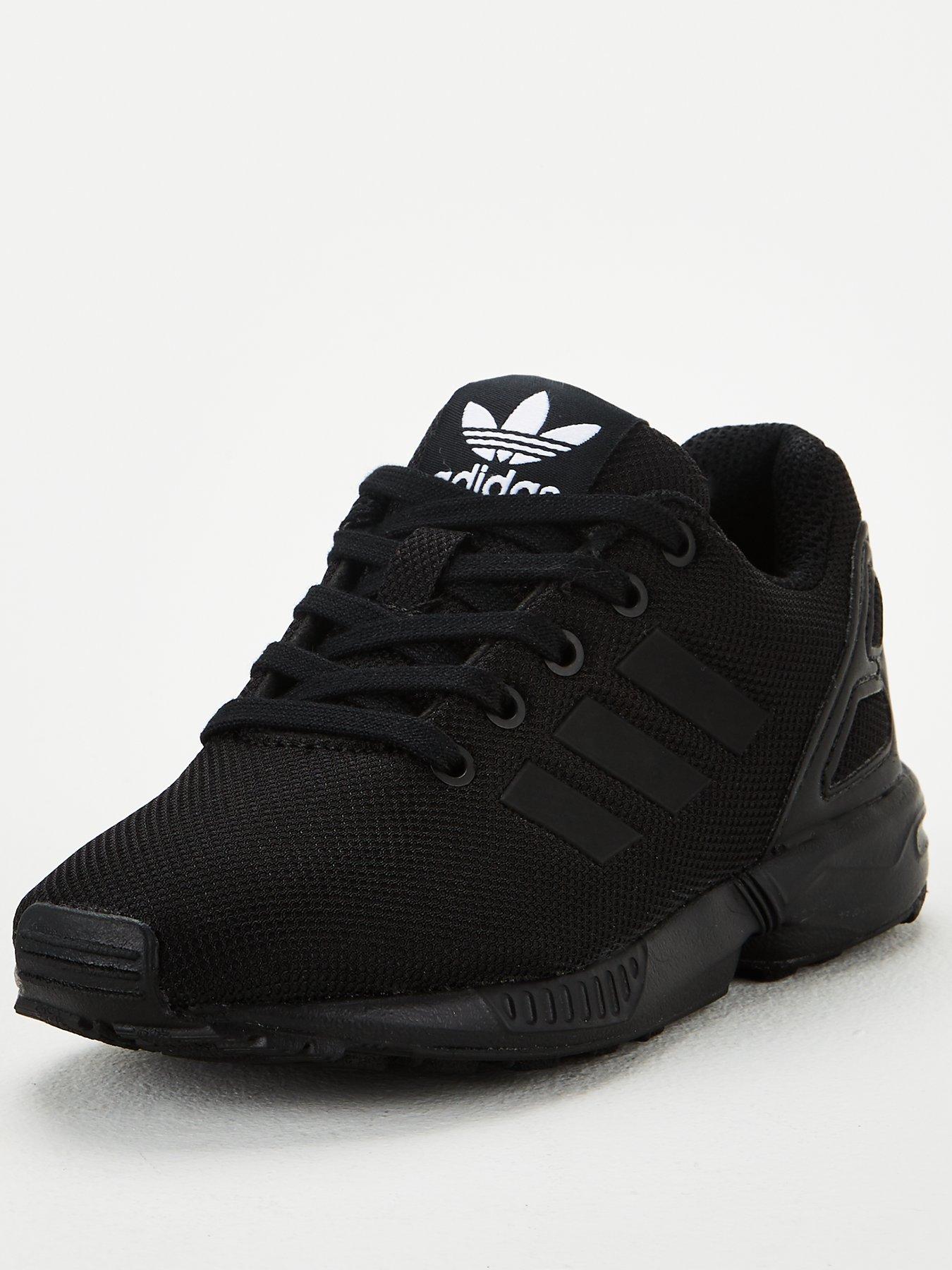 adidas originals zx flux trainers in black