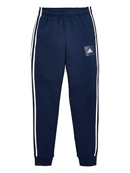 Adidas   Boys 3 Stripe Pants - Navy
