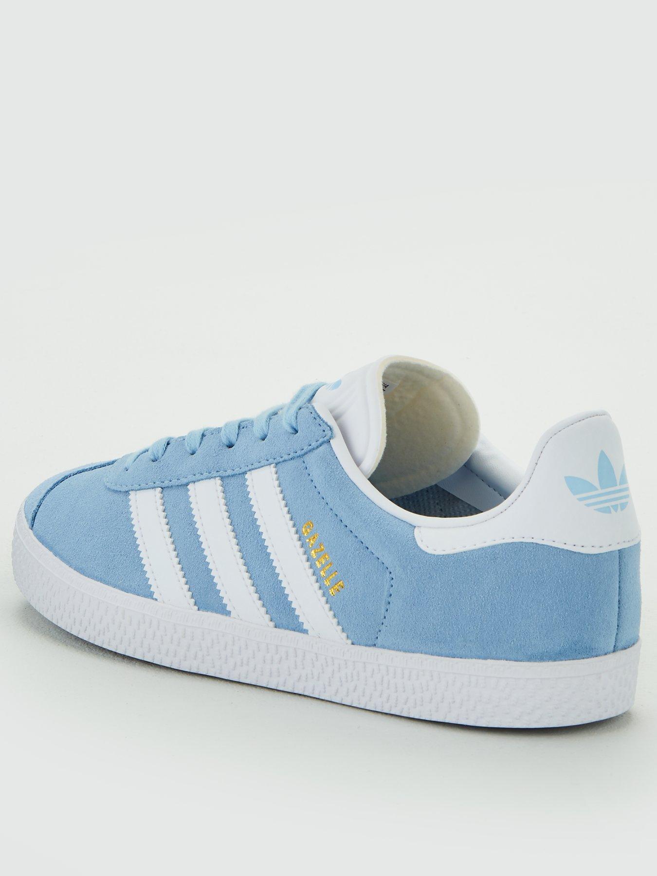 baby blue adidas gazelle trainers