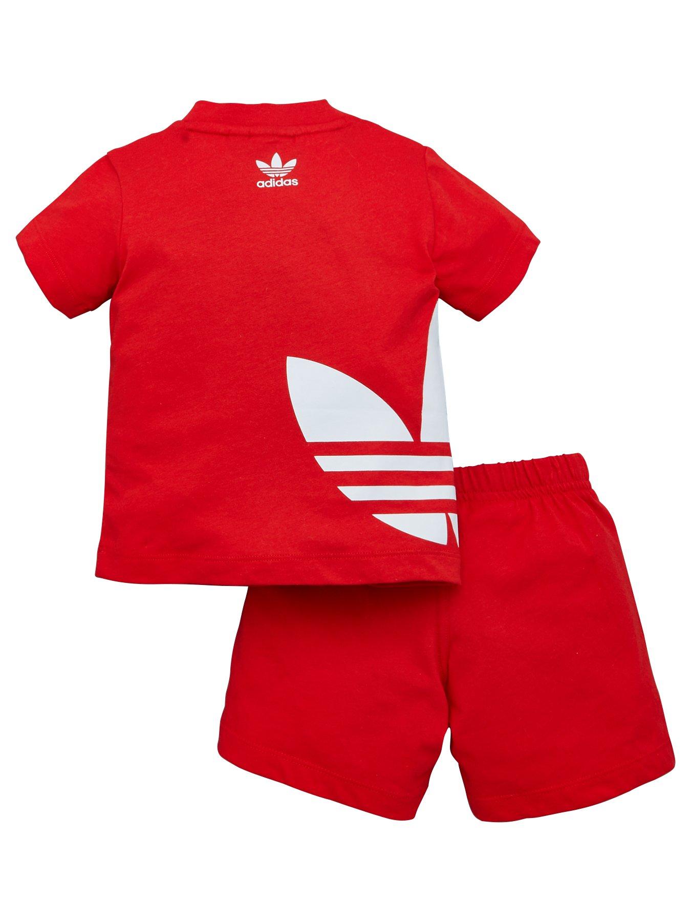 adidas trefoil shorts tee set