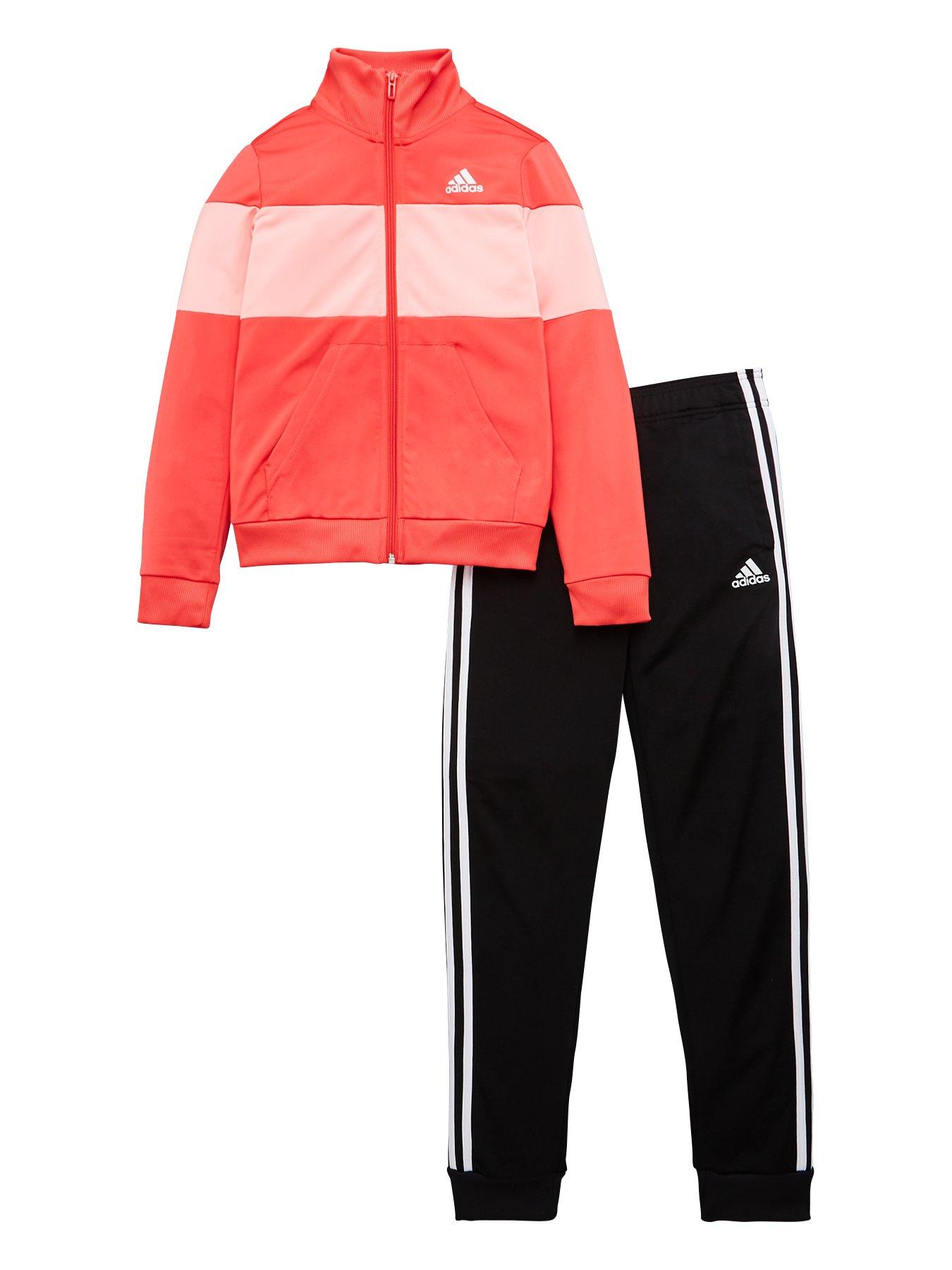 girl pink adidas tracksuit