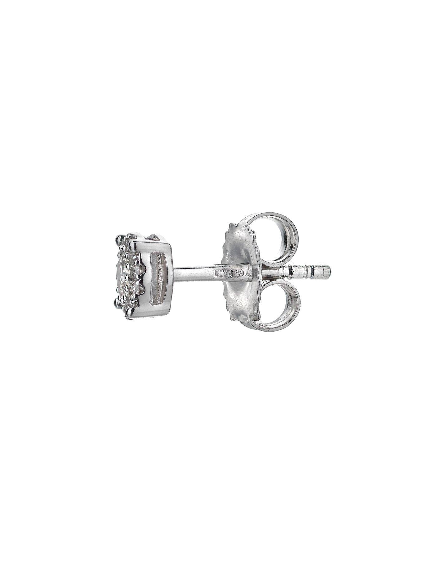 Image 4 of 6 of Love DIAMOND White Gold 18pt Diamond Solitaire Stud Earrings
