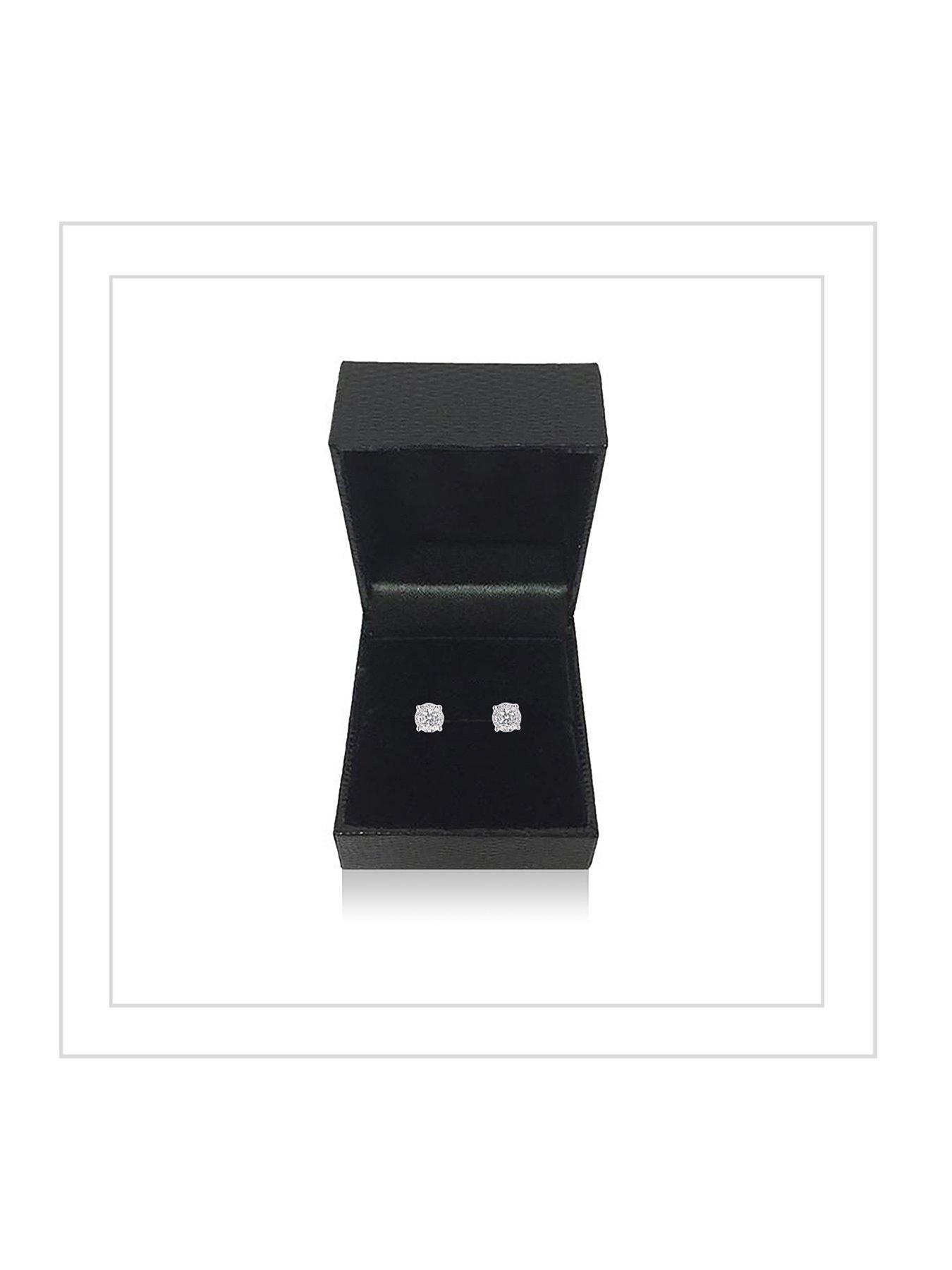 Image 6 of 6 of Love DIAMOND White Gold 18pt Diamond Solitaire Stud Earrings