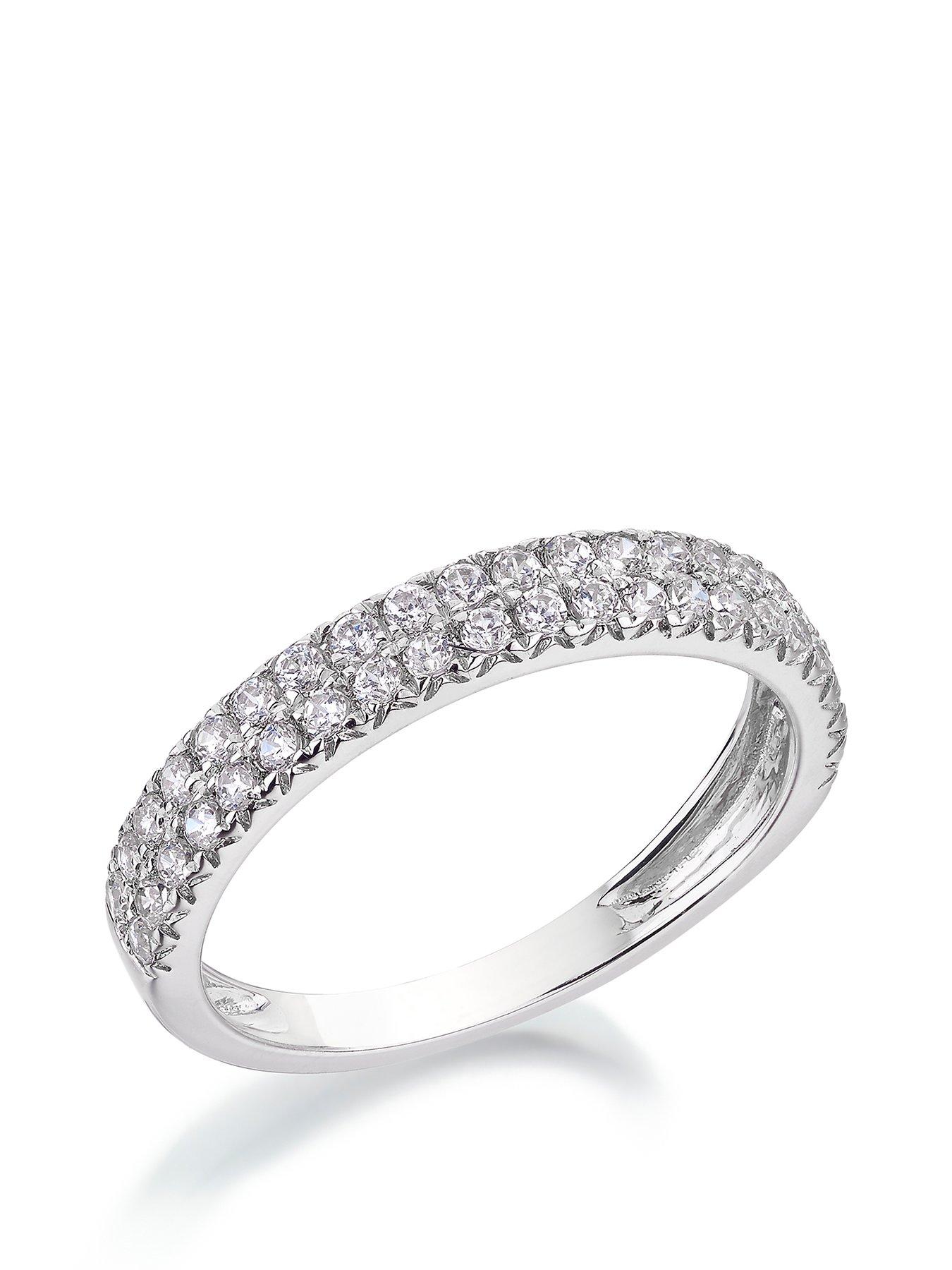 Two row eternity deals ring