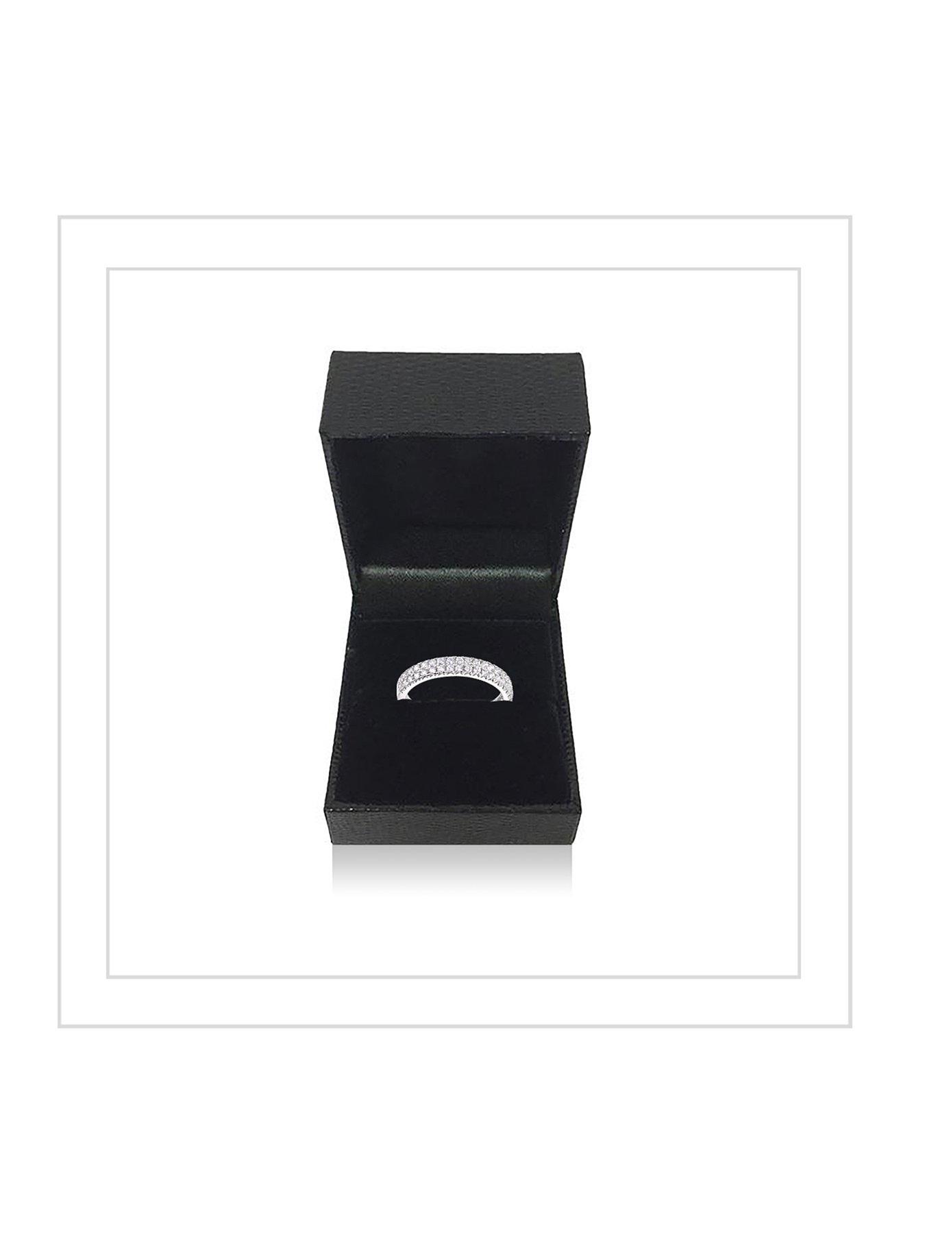 Image 4 of 6 of Love DIAMOND 9Ct White Gold Diamond Double Set Ring