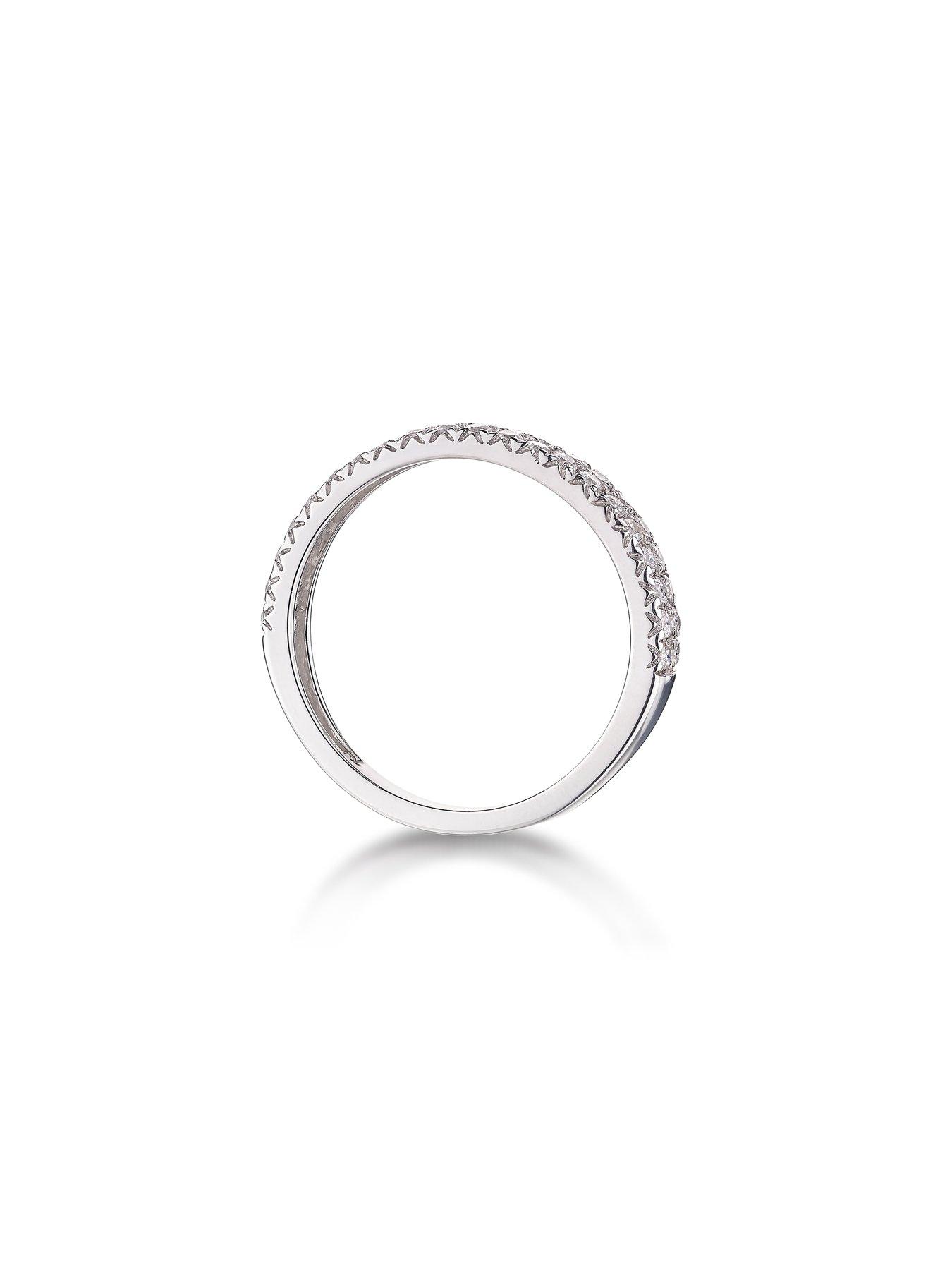 Image 6 of 6 of Love DIAMOND 9Ct White Gold Diamond Double Set Ring