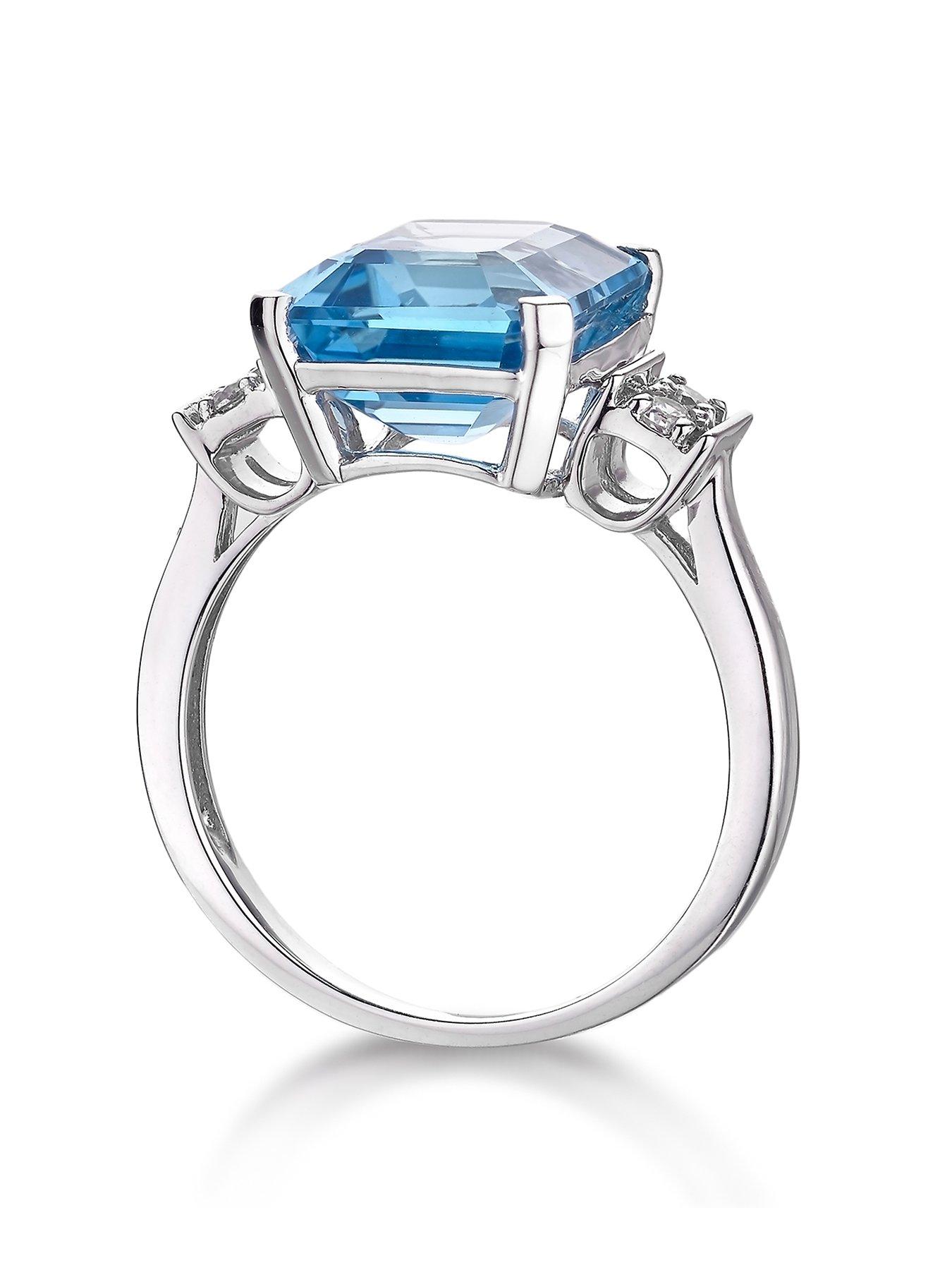the-love-collection-9ct-white-gold-blue-topaz-emerald-cut-ring