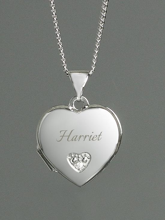 front image of the-love-silver-collection-personalised-sterling-silver-and-cubic-zirconia-childrens-heart-locket-necklace