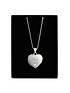  image of the-love-silver-collection-personalised-sterling-silver-and-cubic-zirconia-childrens-heart-locket-necklace