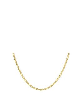 Love GOLD Love Gold 9Ct Gold Hollow Double Link Curb Chain Necklace Picture