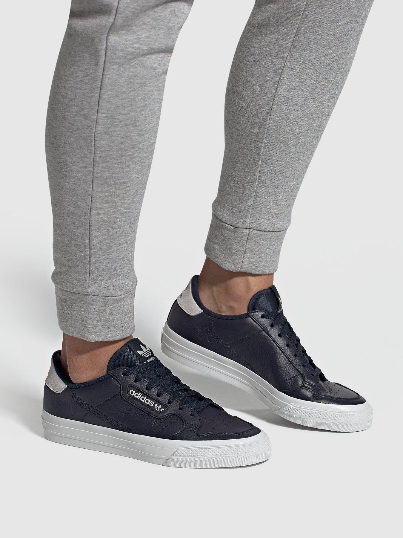 adidas originals continental vulc leather trainers white