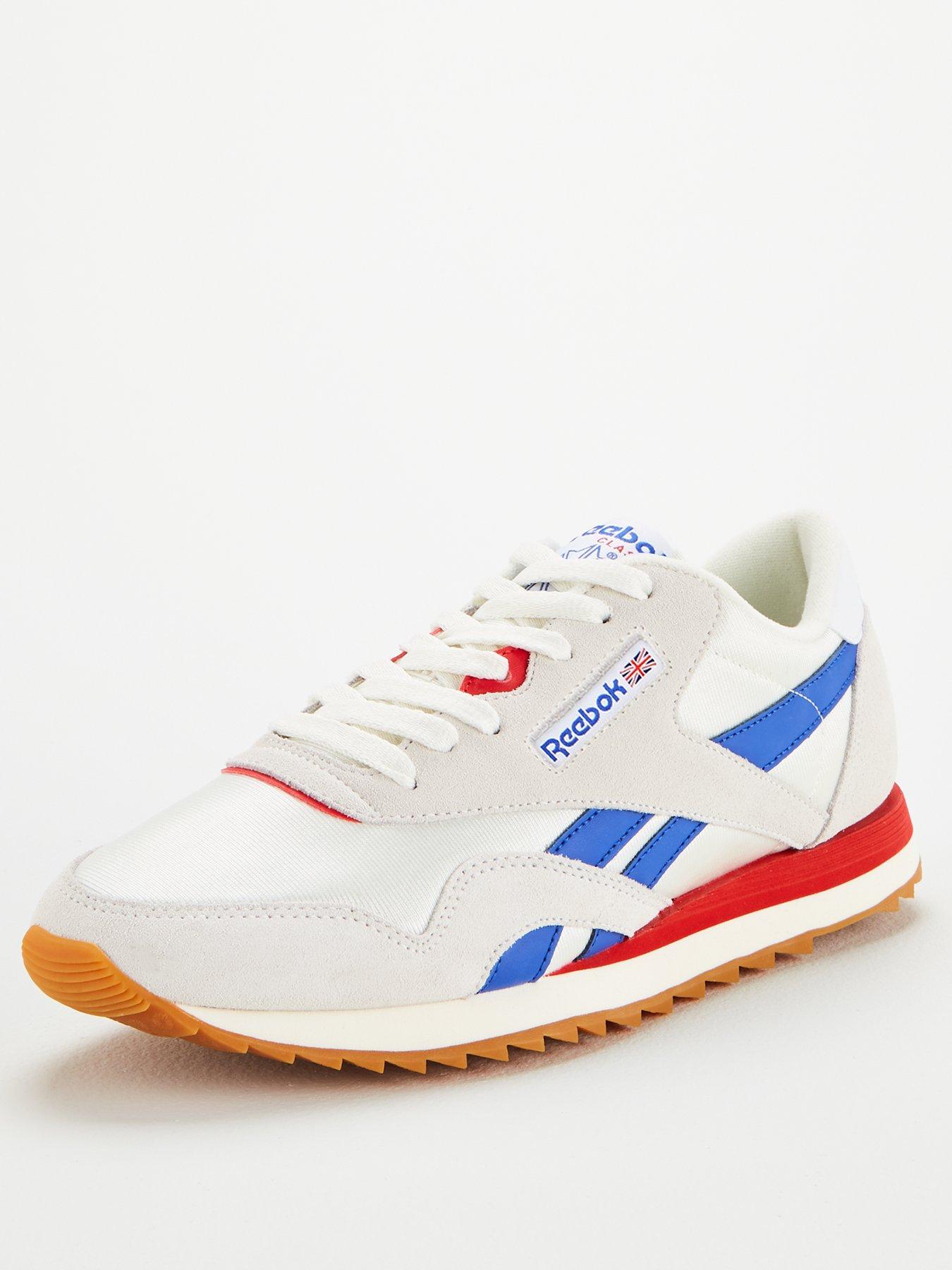 reebok classic cream and blue