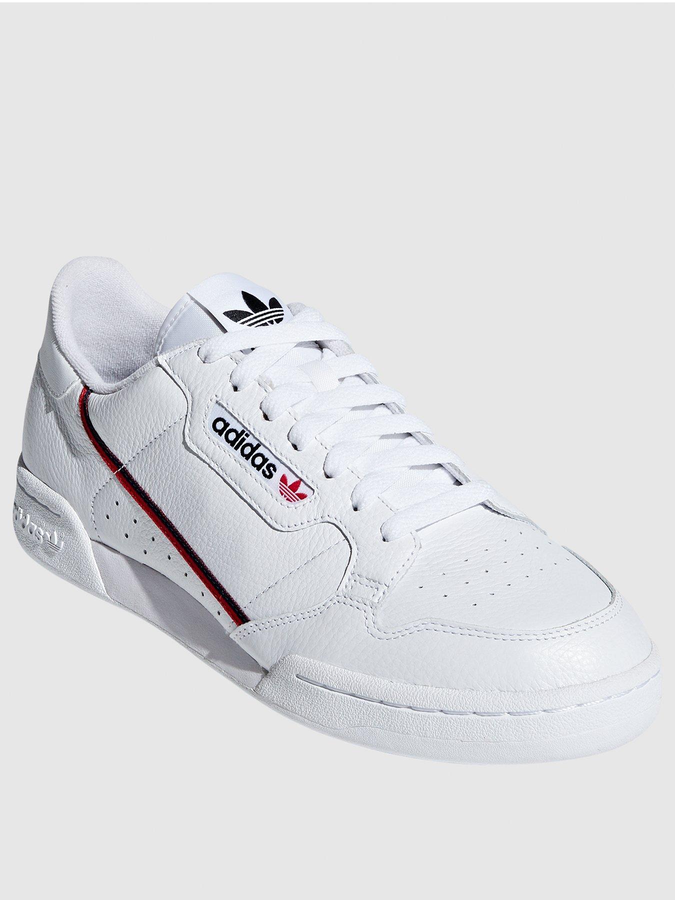 adidas continental 80 white red