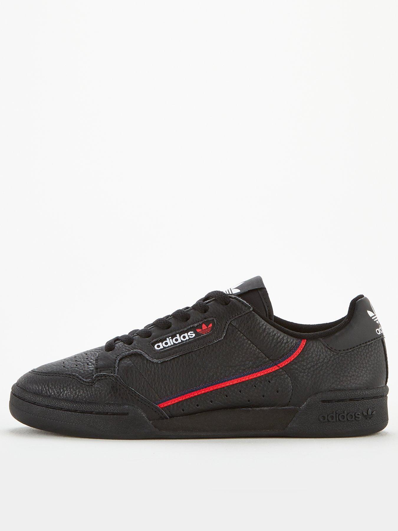 adidas continental 80 black red