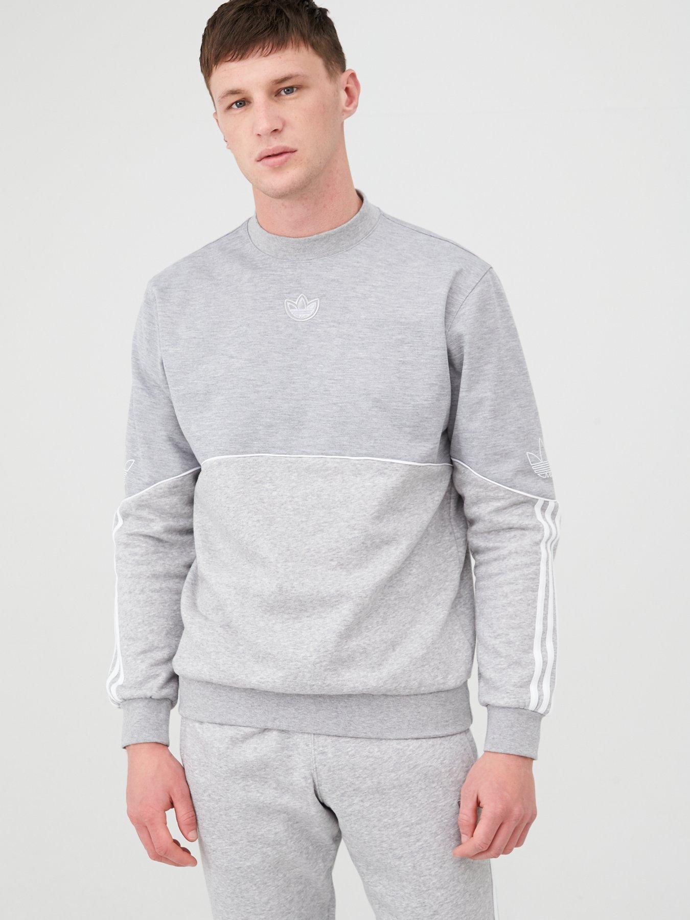 adidas outline crew neck sweatshirt