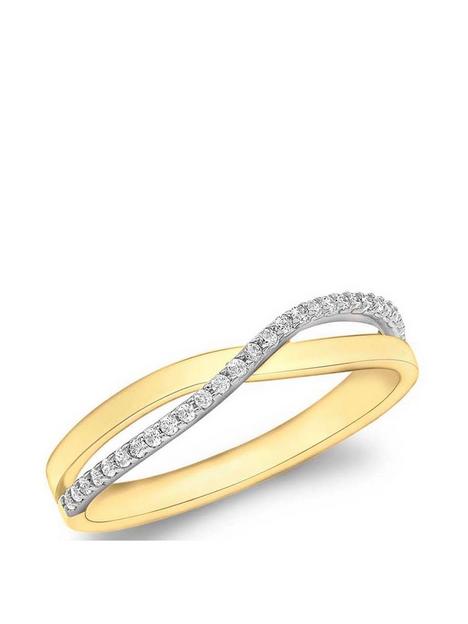 love-gold-9ct-gold-cubic-zirconia-crossover-ring