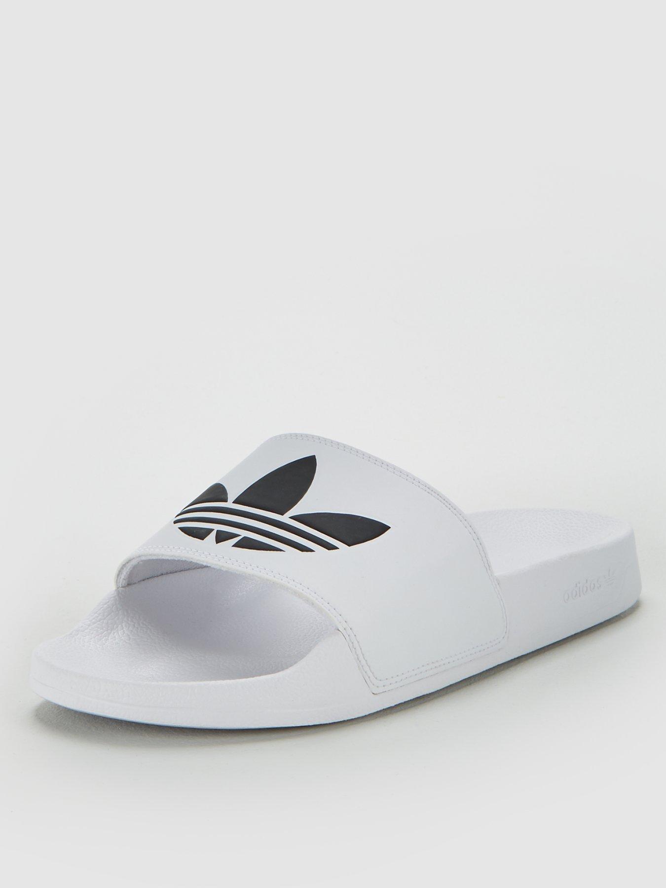 adilette slides white