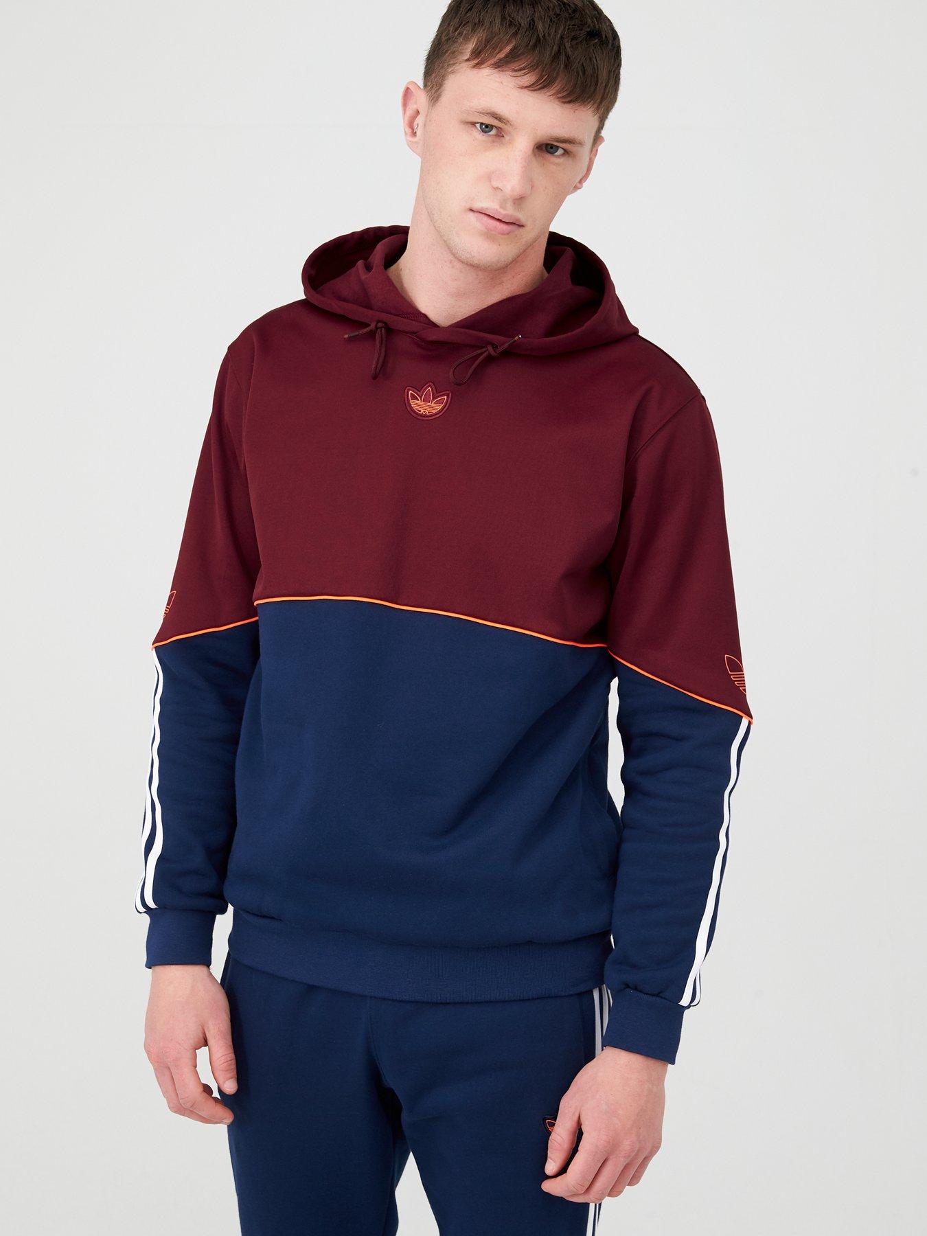 adidas outline hoodie maroon