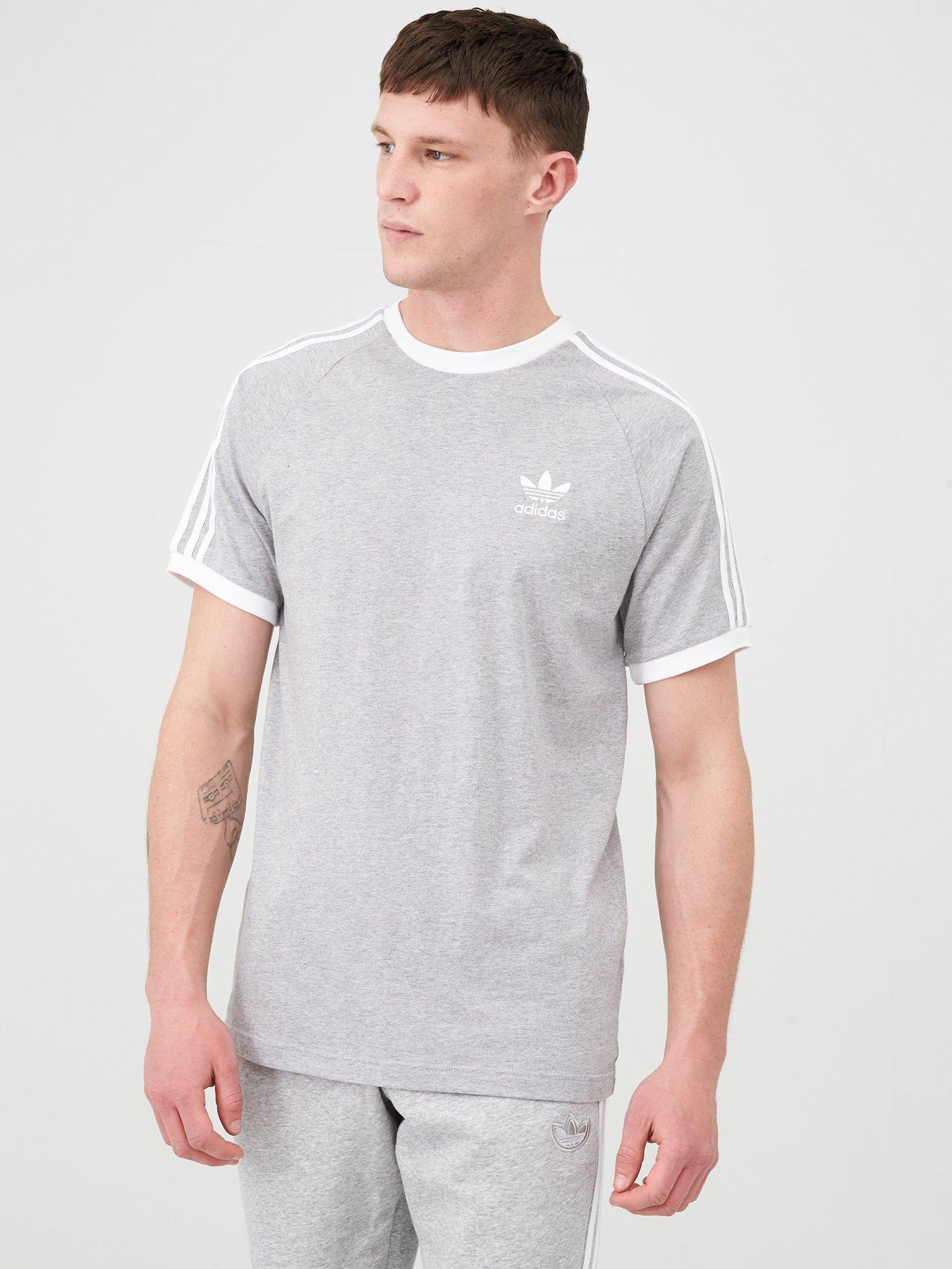 white and grey adidas t shirt