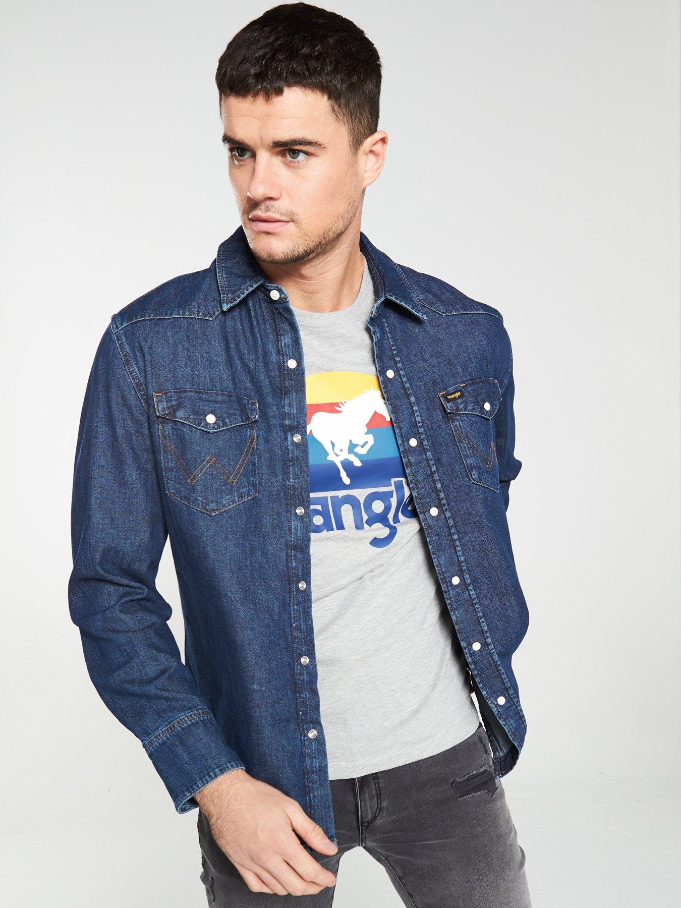 wrangler icons denim shirt
