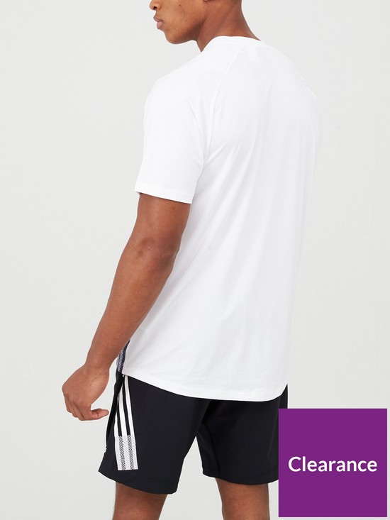 stillFront image of adidas-training-3-stripe-t-shirt-white