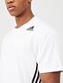  image of adidas-training-3-stripe-t-shirt-white