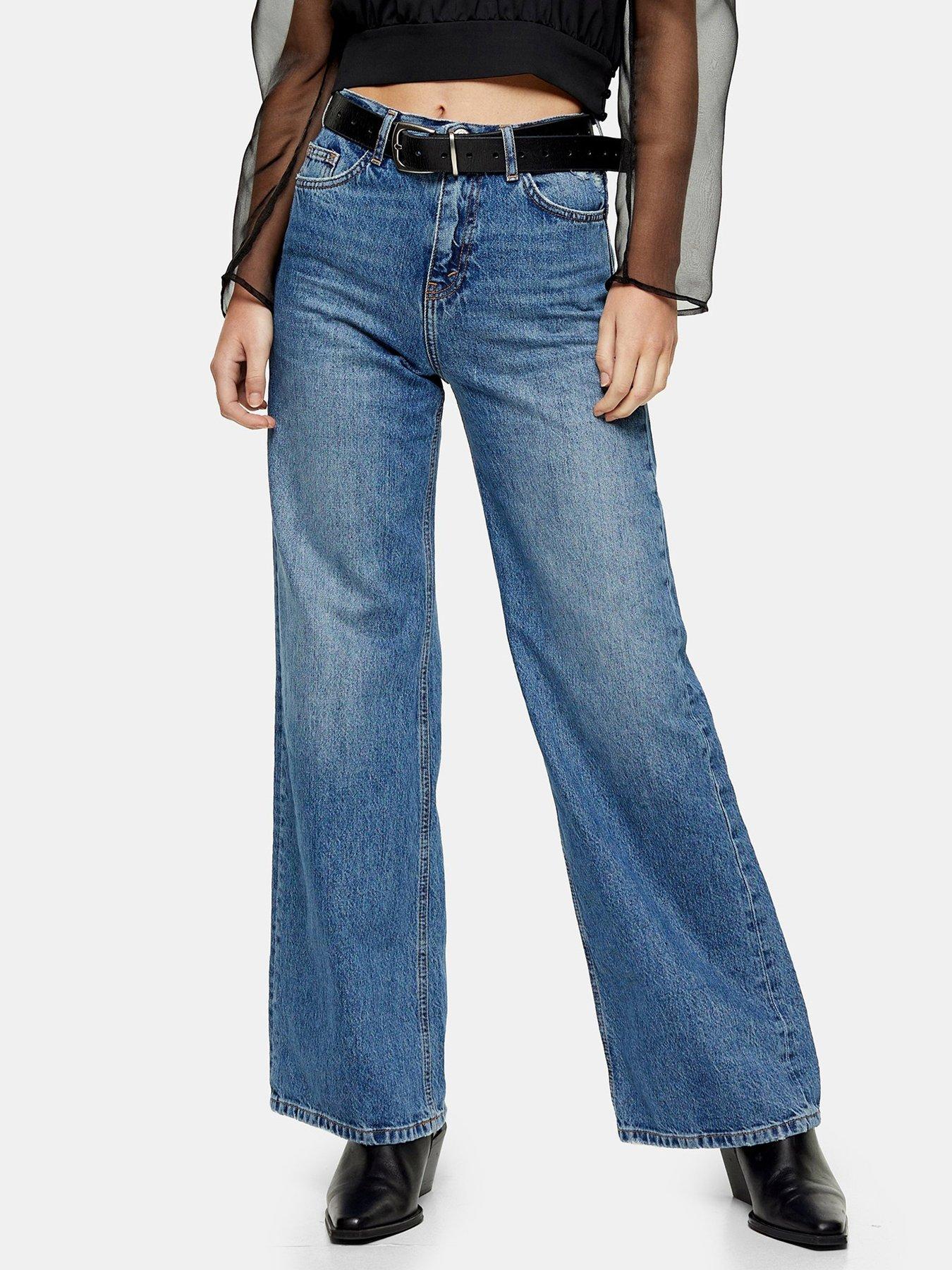 topshop slim wide jeans