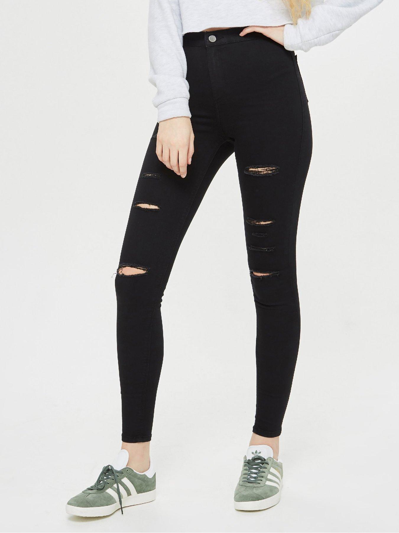 super high rise black skinny jeans