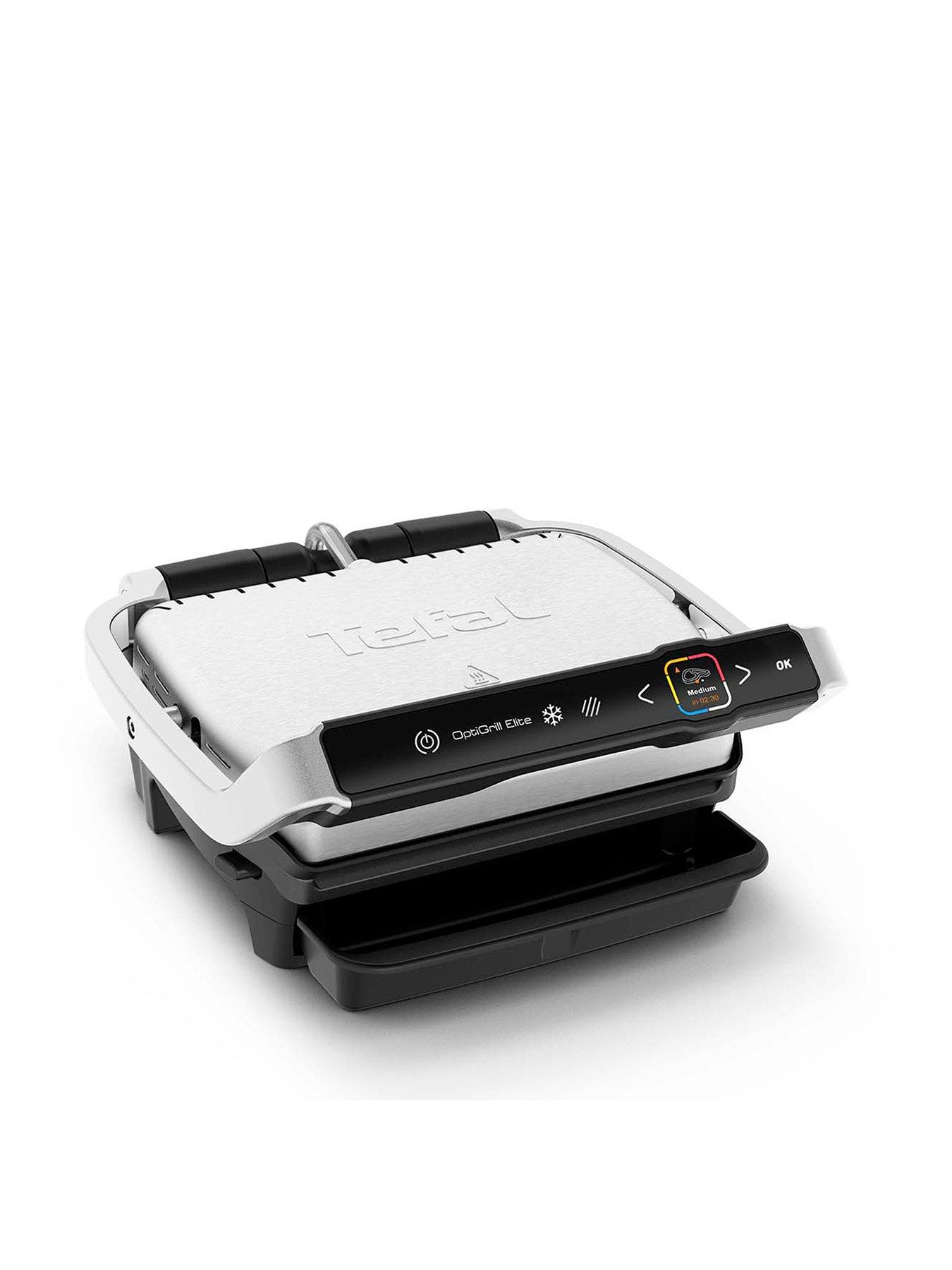 Tefal GC750D40 OptiGrill Elite Intelligent Health Grill, 12 Automatic  Settings and Cooking Sensor – Stainless Steel